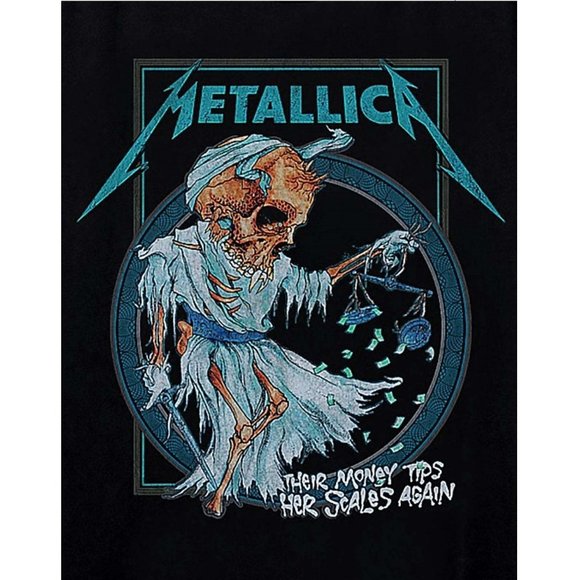 Metallica Their Money Tips Her Scales metal rock Official T-Shirt 2XL XXL NWT - Picture 3 of 3